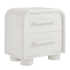 Modway Bellamy Curved 2-Drawer Nightstand - White Matte-Modern Curved Nightstand