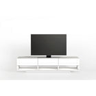 Nexera Rustik 72" TV Stand With 3-Drawers - White-3 storage drawers on metal slides
