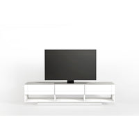 Nexera Rustik 72" TV Stand With 3-Drawers - White-3 storage drawers on metal slides