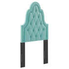 Modway Augustine Tufted Performance Velvet Twin Headboard - Mint-Dense Foam Padding