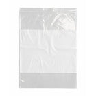 KL Rubber Resealable Polyethylene Bag With White Id Block & Hang Hole - 2 Mil - 12” x 15" - 1000 Pack-Offset lip design with durable zipper for easy opening and secure closure