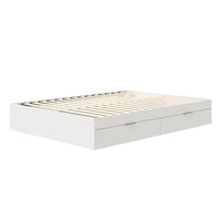 Nexera Hunter 2-Drawer Storage Bed - Full Size - White-Customizable Layout:Adaptable to room layout preferences. Accommodates both left and right drawer placement effortlessly