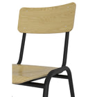 Ceha Canada Ruby Multipurpose Stackable Chair - Black/Beech -Stackable Design: Stack up to 15 chairs for convenient storage and space-saving