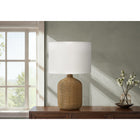 Monarch Specialties 23" H Table Lamp - Brown Rattan / Beige Shade-The easy 3-way rotary switch holds a single tri-bulb (not included) with a maximum outage of 100W/120V, for dimmable lighting, creating the right ambiance to instantly brighten and illuminate a room