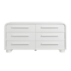 Modway Bellamy Curved 6-Drawer Dresser - White Matte-Assembly Required