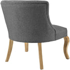 Modway Royal Upholstered Fabric Armchair - Grey-Hardwood Frame