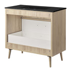 Modway Maverick 36" Bathroom Vanity - Black/Oak-Melamine and Particleboard Construction