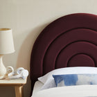 Modway Solana Arched Performance Velvet Twin Platform Bed - Mulberry-Dense Foam Padding
