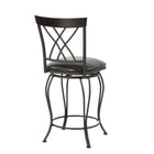 Homy Casa Industrial Swivel 26" Counter-Height Bar Stools - Set of 2 - Black Faux Leather-Easy Assembly: Includes all necessary hardware and instructions for quick setup.