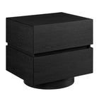 Modway Koval Floating Pedestal 2-Drawer Nightstand - Black-Modern 2 Drawer Nightstand