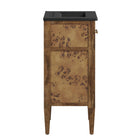 Modway Elysian 18" Wood Bathroom Vanity - Black/Brown-Mango Wood Construction
