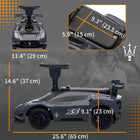 Qaba Maserati GT2 Licensed Sit to Stand Baby Sliding Car - Grey-Silent wear-resistant belt on wheels ensures a smooth ride 