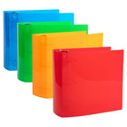 JAM Paper Plastic 4" 3-Ring Binders - Assorted Colours - 4 Pack-This document holder is a staple for all of your projects, assignments, memos, school work, and any other important documents that need to be kept safe.