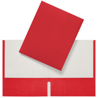 Staples 2 Pocket Portfolio - Red - 25 Pack-Holds up to 100 sheets of Letter Size paper (50 per pocket)