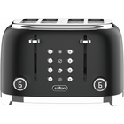 Salton NuRetro Digital 4 Slice Toaster - Midnight Black-6 different toasting levels for precise browning, from lightly golden to extra crisp. reheat, defrost and bagel (toasts only one side) functions for perfect results.