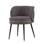 Manhattan Comfort Kaya 22.83" Modern Velvet Upholstered Dining Chair - Grey - Set of 2-10