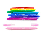 Tombow Twintone, Rainbow, 12/Pack-Broad Bullet tip for bold lines 0.88mm