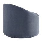 Modway Sadie Slipcovered Linen-Blend Round Accent Chair - Denim-Simple Setup Required