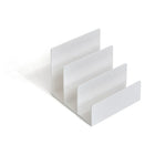 TRU RED 3-Slot Plastic Letter Sorter - White-Made using a more durable plastic, this white matte finish letter sorter can be used stand alone or mixed and matched with other pieces