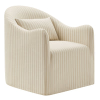 Modway Bardot Slipcovered Striped Accent Chair - Oatmeal Stripe-Slipcovered Accent Chair