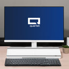 Quartet Flip-Top Glass Dry-Erase Desktop Pad - 18" x 6" - White Surface-WARRANTY: Limited 15-year warranty.