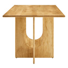 Modway Rivian Rectangular 70" Wood Dining Table - Oak-Assembly Required