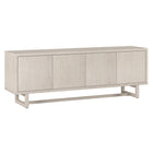 Hudson&Canal Cutler TV Stand for TV's up to 75" - Alder White-Features four doors with enclosed cabinets and 4 shelves for ample storage