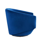 Modway Series Performance Velvet Fabric Swivel Chair - Navy-Dense Foam Padding