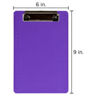 JAM Paper Small Plastic Memo Clipboards with Low Profile Metal Clip - Mini (6 x 9) - Purple-Our clipboards feature a durable metal clip for securing papers that has a sturdy long-lasting spring.