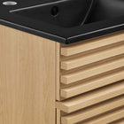 Modway Render 18" Bathroom Vanity - Oak/Black-Assembly Required