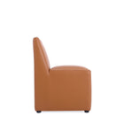 Manhattan Comfort Anna Square 18.9" Modern Faux Leather Upholstered Dining Chair - Saddle-Seat Height: 19.69