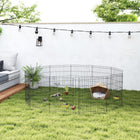 PawHut 30" H Foldable 12 Panel Metal Exercise Pet Playpen - Black-Exercise pen provides enclosed area for your dogs, rabbits or other pets 