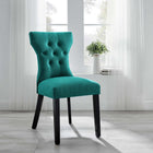 Modway Silhouette Dining Side Chair - Teal-Dense Foam Padding for Comfort