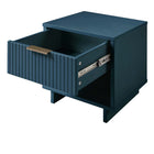 Manhattan Comfort Granville 18.11" Modern 1-Drawer Nightstand 2-Piece Set - Midnight Blue-10