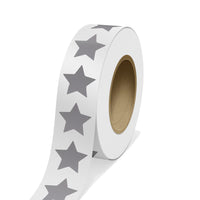 JAM Paper Standard Label Rolls - Star Shaped - 2 3/4 x 2 7/8 - Silver Matte Foil - 125 Labels/Roll-Colour: Durable Silver Matte Foil | Make your mail stand out with colourful shipping address labels.