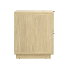 Manhattan Comfort Chrystie 26" Contemporary Modern 2-Drawer Nightstand - Natural-Perfect for Bedside Storage, Lamps or Display Items