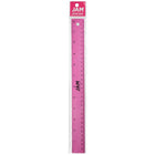 JAM Paper Strong Aluminum Ruler - 12" - Fuchsia Metallic-Ruler is semi flexible, has rounded corners and features a non-skid cork backing so it will stay put when used on all surfaces