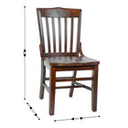 Flash Furniture HERCULES Series School House Back Walnut Wood Restaurant Chair-1'' Thick Beechwood Seat