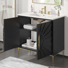 Modway Awaken 36" Bathroom Vanity - White/Black-8" Centerset Holes
