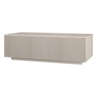 Hudson&Canal Reyes 48"W Rectangular Coffee Table - Alder White-Tabletop features a weight capacity of 75 lbs
