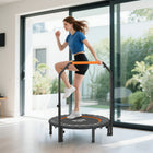 Soozier 40" Foldable Rebounder Trampoline for Adult - Orange-Can fold twice, saving space when storing 