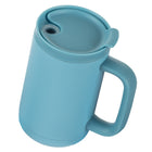 Gry Mattr Stainless Steel Mug with Handle - 500 mL - Blue-Plastic lid with slider offering sip or straw-style drinking options