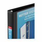 Staples 1" Better Binder - Black-Non-stick vertical inside pocket keeps loose pages in place