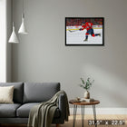 Alexander Ovechkin Washington Capitals Shooting - Framed Canvas - 31" x 22"-Ready to hang - arrives fully assembled