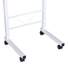 HOMCOM 23.5" Mobile Standing Desk with Adjustable Height - Natural Wood-Easy movement from four smooth-rolling casters and brakes allow you to keep this sofa table in place 