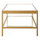 Hudson&Canal Alexis 54"W Rectangular Coffee Table - Brass-Features easy assembly