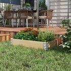 Outsunny Wooden Raised Garden Bed Kit - 45" L x 24" W x 8" H - Natural-Pure natural surface, you can paint it to your liking 