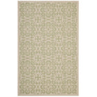 Modway Ariana Vintage Floral Trellis Indoor/Outdoor Area Rug - 8 ft W x 10 ft L - Light Green/Beige-Vintage Floral Trellis Area Rug
