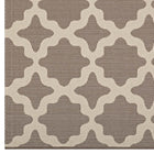 Modway Cerelia Moroccan Trellis Indoor/Outdoor Area Rug - 5 ft W x 8 ft L - Light/Dark Beige-100% Soft Polypropylene