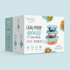Bentgo Glass Leak-Proof Glass Food Storage Set - Soft Aqua-2 YEAR WARRANTY: Covered by an industry-leading 2 year warranty and caring customer support, ensuring your complete satisfaction with the product